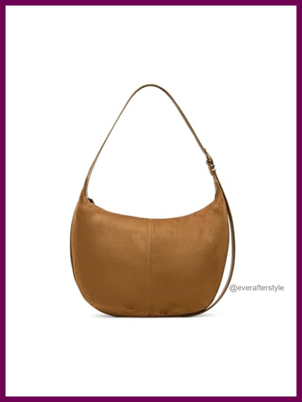 Faux Suede Soft Hobo Bag Zip Shoulder Everyday Purse